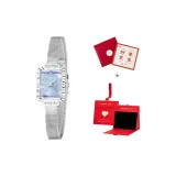 Коробка "Сердцебиение" + поздравительная открытка, набор - жемчужная раковина, синий