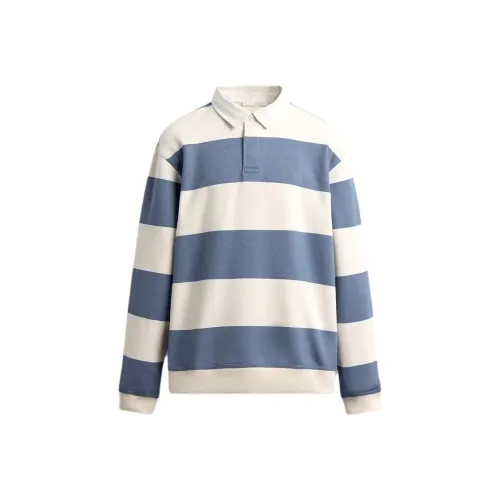 ZARA Бежевый Синий Мужская Поло