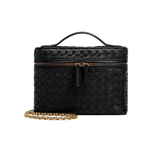 Bottega Veneta Intrecciato Lambskin Bag Small Women's Black