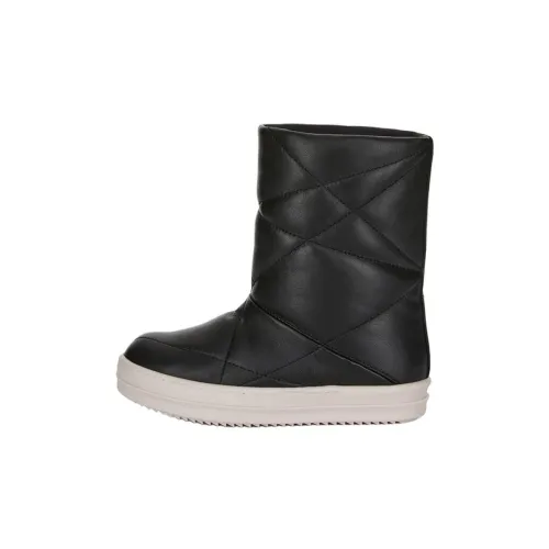 RICK OWENS совместный бренд RO Высокие детские зимние сапоги Черный Детский