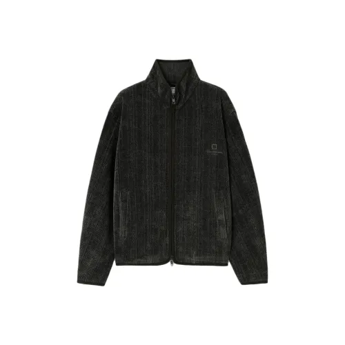 WOOYOUNGMI FW25 Вязаная модель Бархат ZIP UP T Рубашка Куртки Пальто Мужской