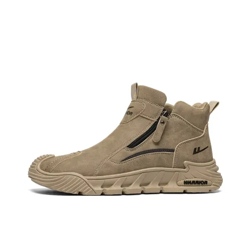Warrior Аbrasion Resistant Support Balance High Top Casual Shoes Men's Khaki
