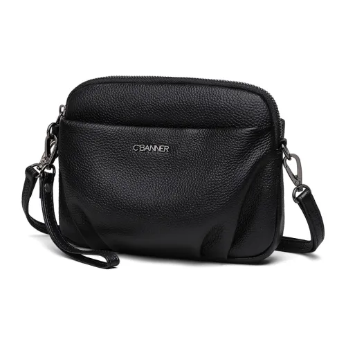 C°BANNER Коровья кожа Сумка через плечо Средний Женский Черный