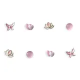 Утонченные серьги с бабочкой, набор одежды, розовый