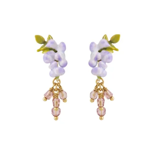 LES NEREIDES Золотой Покрытый Серьги из латанию Унисекс Золотой Фиолетовый Зеленый