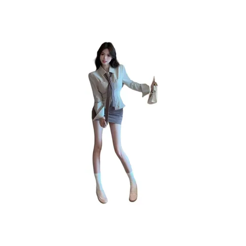 Dippanis Юбка+Топ+Галстук Женские Комплекты с юбкой