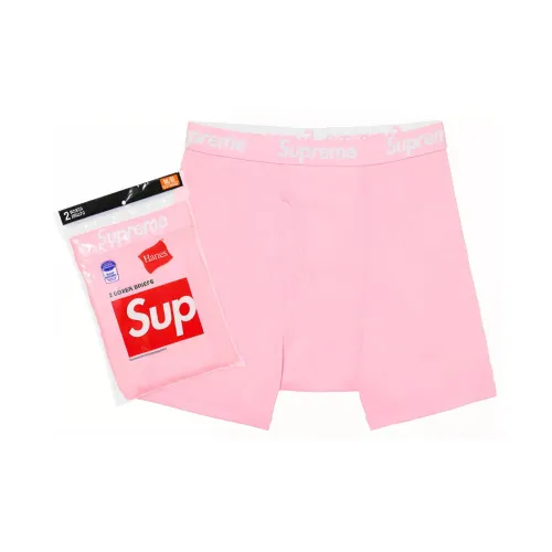 Supreme x Hanes Трусы Мужские 2 упаковки Розовые