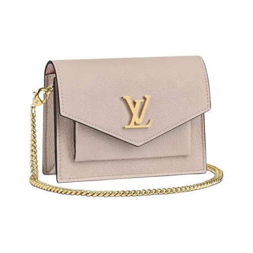 LOUIS VUITTON Mylockme Телячья кожа Сумка с цепочкой Сумка через плечо Мини Женская Тауповая