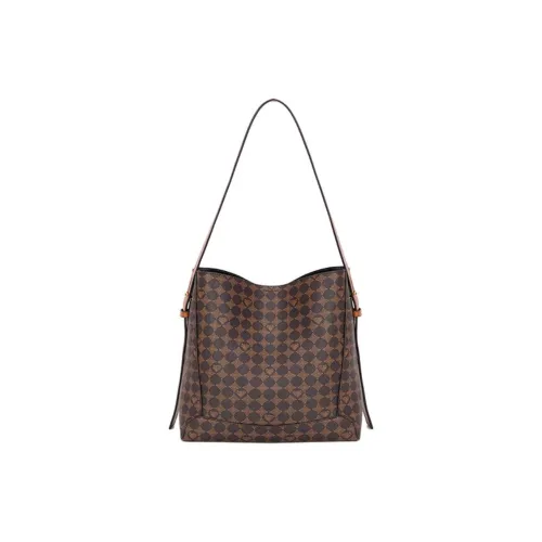 LUCKY DIAMOND PVC Сумка Сумка через плечо Женская Кофейная Хаки