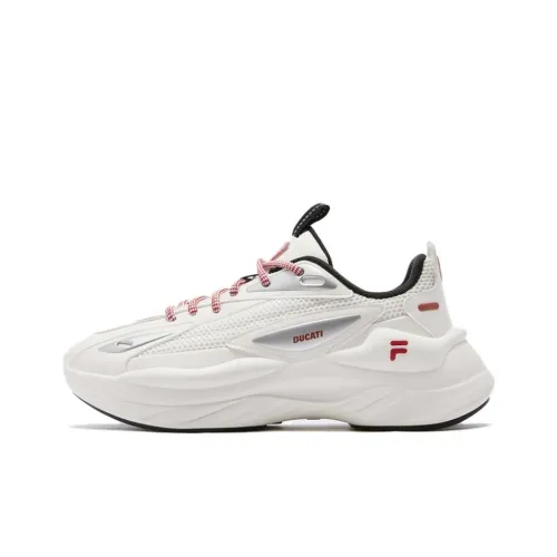 Дукати x FILA FUSION BUZZARD Meteor Shoes Low Топ Повседневная обувь Мужская Fragrant Снег