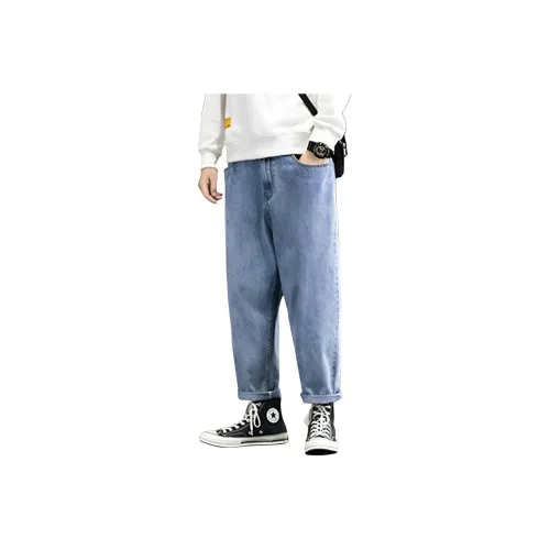 LOUGHNEA Джинсовые синие мужские повседневные штаны