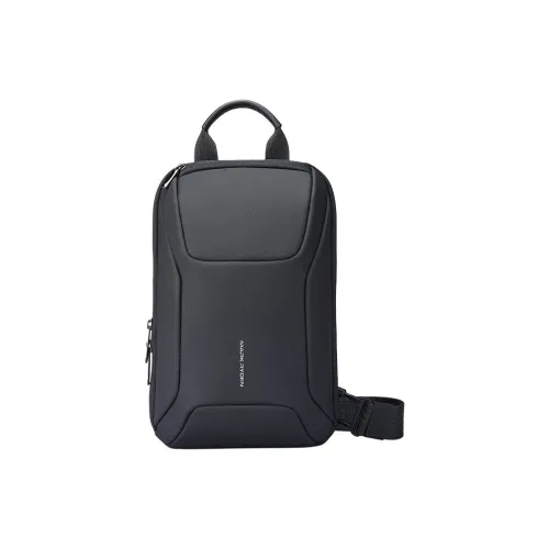 MARK RYDEN Oxford Sling Bag Standard Men's Elegant Black Graphite Gray MARK RYDEN Оксфорд Слинг Сумка Стандарт Мужская Элегантная Черный Графитовый Серый