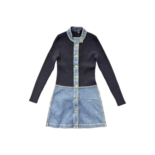 LOUIS VUITTON Длинное платье с длинными рукавами женское