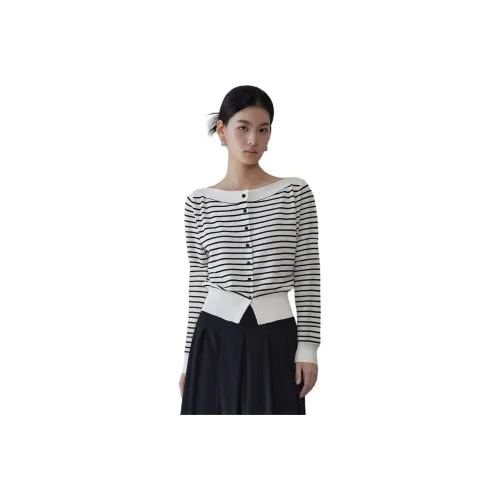 THE SEA LIFE Черно-белые полосы Женские Трикотаж