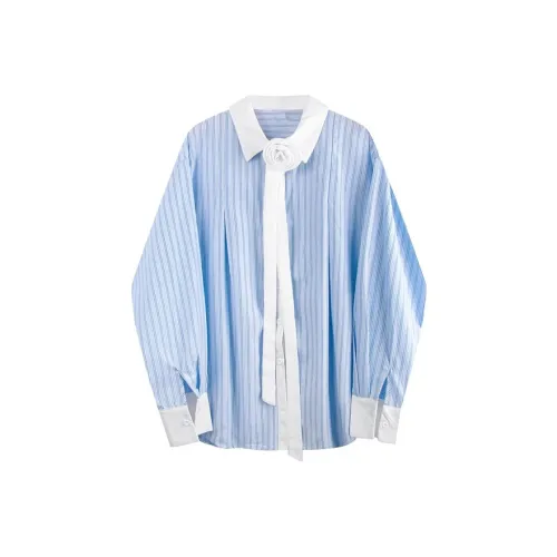 PAIN OR PLEASURE Синий топ Женские рубашки