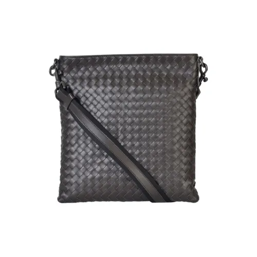 Bottega Veneta Сумка через плечо из кожи мужская коричневая