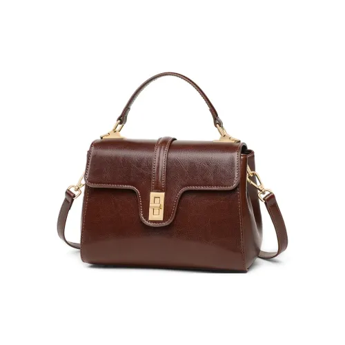 C°BANNER Коровья кожа Сумка Стандартная Женская Кофейного цвета
