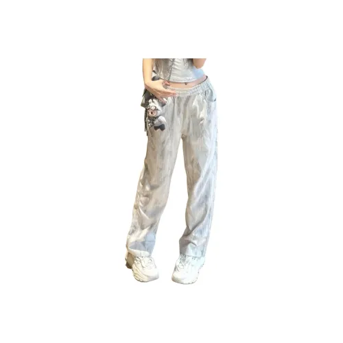 XUBAIHUO Серый Белый Унисекс Карго Брюки