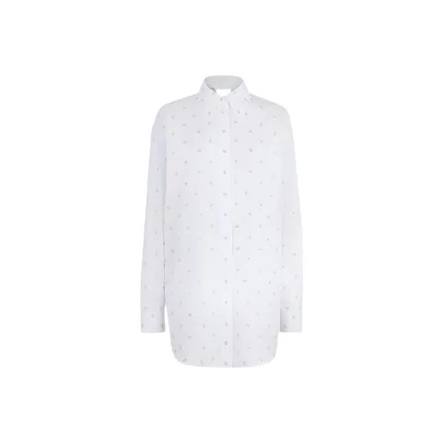 FENDI Длинное платье с длинными рукавами женское белое