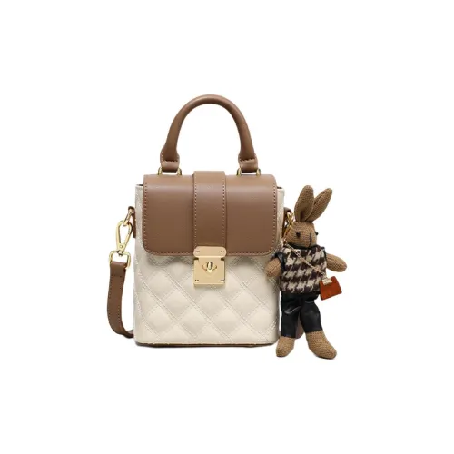 PT'SON Сумка из коровьей кожи с синтетической кожей сумка через плечо сумка на плечо стандартная белый и кофейный