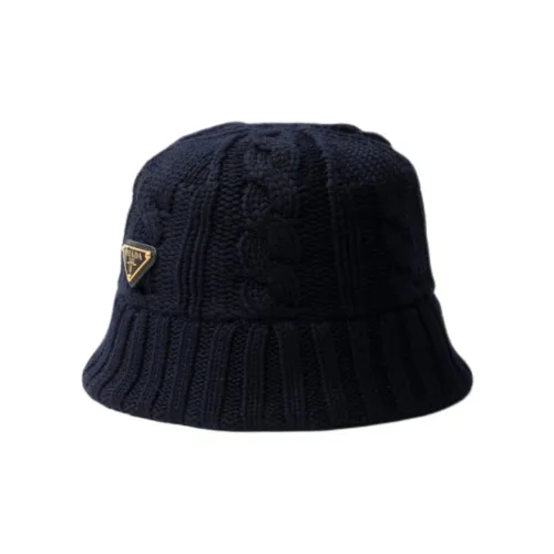 PRADA Ткань Шапка-бини Унисекс Морской Синий