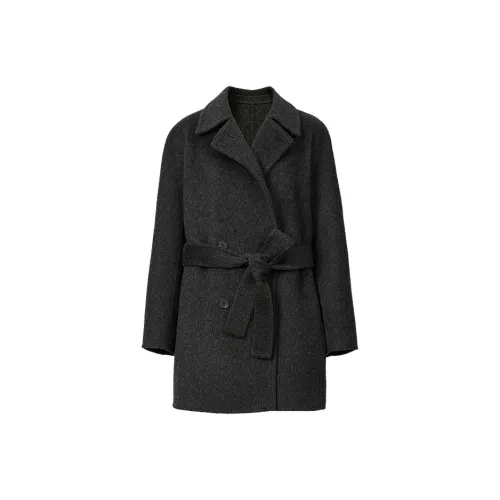 Hopeshow Черный Серый 090 Женское Пальто