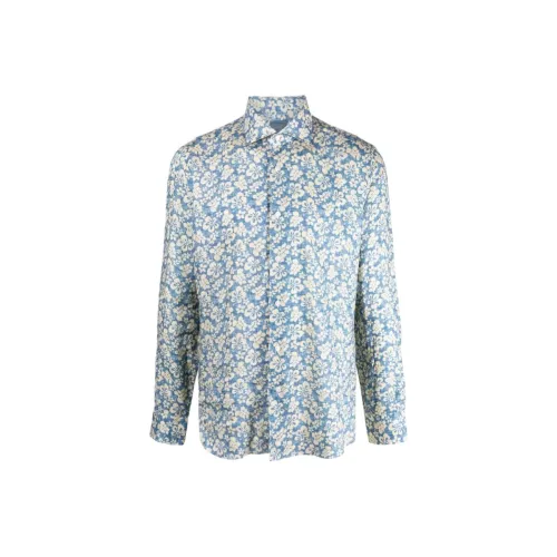 BARBA Blue Men's Shirts BARBA Синие Мужские Рубашки