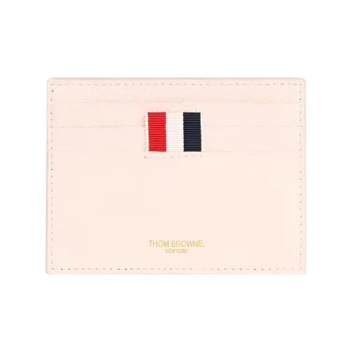 THOM BROWNE· Men's Card Holder Calfskin Texture Light Pink