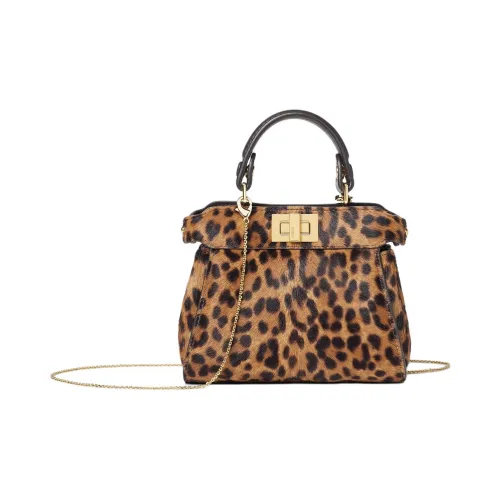 FENDI Телячья кожа Сумка Mini Женская Коричневая