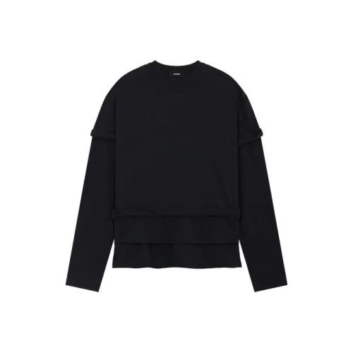 WE11DONE Длинный рукав Т-рубашка Унисекс Черный