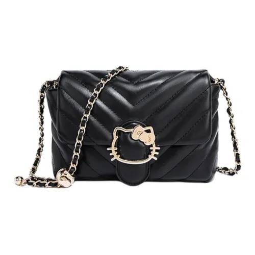 MESUCA Sanrio Kitty Series ПУ (полиуретан) Сумка через плечо Сумка на плечо Женская Экрю Черная