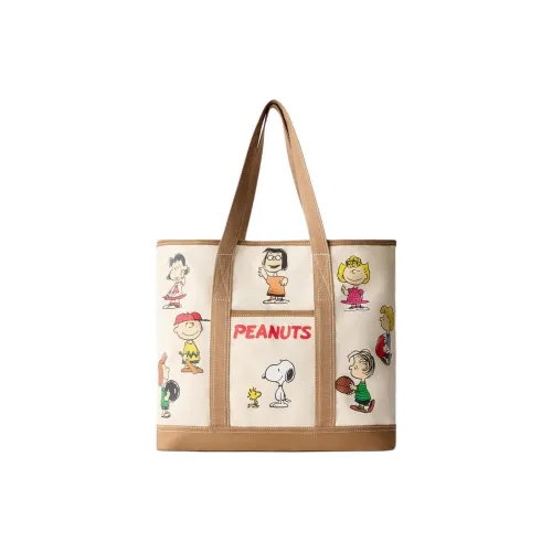 ZARA SNOOPY Коллаборация Хлопок Плечевая сумка Стандартная Женская Коричневая