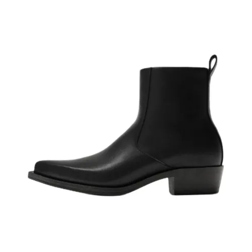 ZARA Ботильоны 4CM Мужской Черный