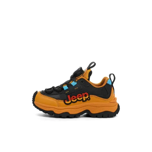Jeep Endless Run Collection Амортизация Износостойкие Низкие Кроссовки для Бега Черные Желтые Детские