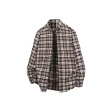 Тёмный кофейный в клетку