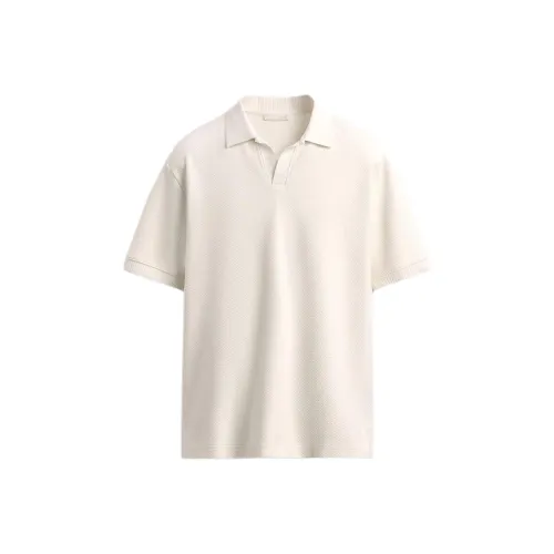 ZARA Polo из устричного белого для мужчин