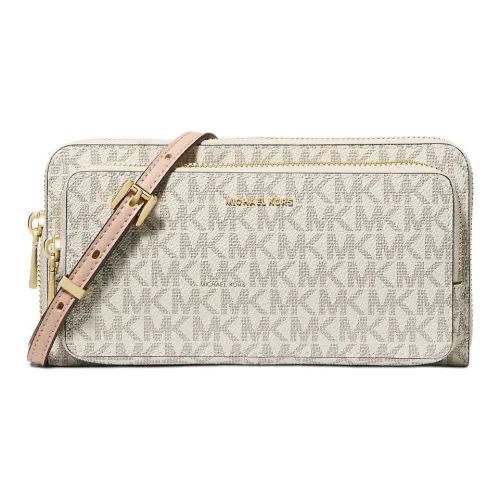 MICHAEL KORS Jet Set Холст Сумка через плечо Большая Женская Ванильный Розовый