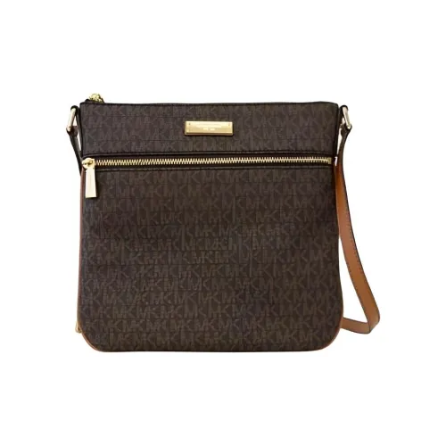 MICHAEL KORS Jet Set Кожаная отделка Курьерская сумка Сумка через плечо Женская Коричневая