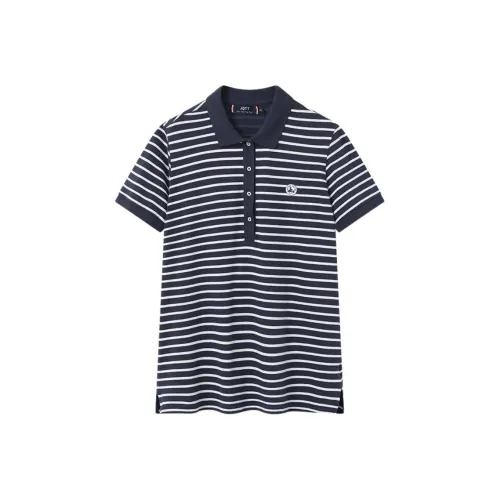 JOTT Синие Белые Полоски Женская Рубашка-Поло