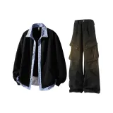 Черный топ + Черные брюки