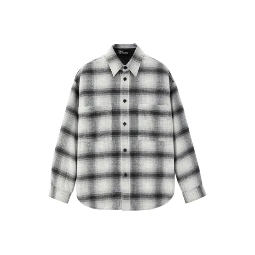 VIA VITSOE Черный Белый Клетка Унисекс Рубашки