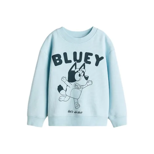 H M Светло-синий Bluey Kids Свитшоты