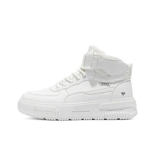 NANJIREN Скейтборд Кроссовки Высокие Белые Мужские