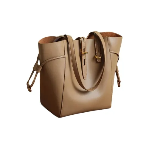 MILLIE'S Коровья кожа Тоут Подмышечный Сумка на плечо Обычный Женский Loquat Коричневый Хаки