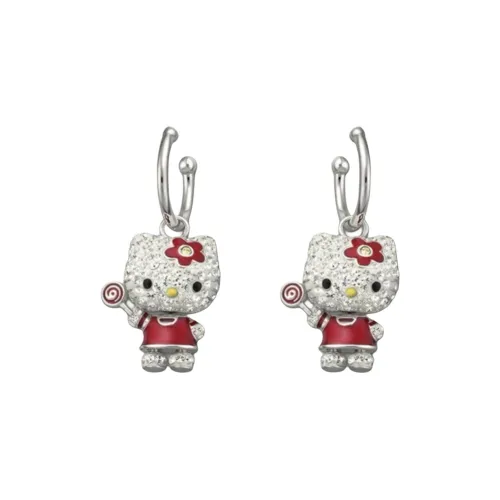 Серьги Crystal Swarovski Женские Серебряные