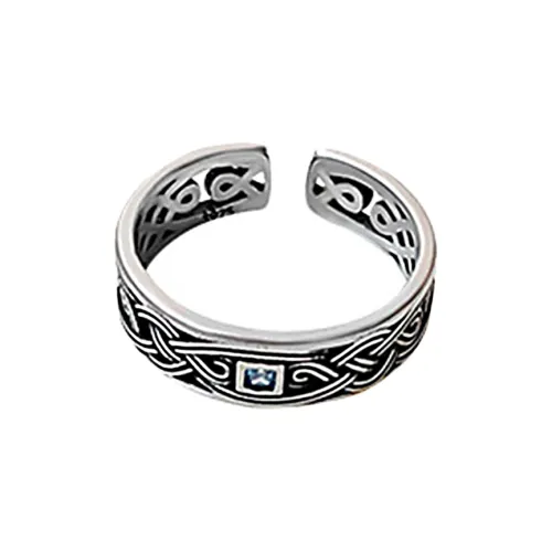 KILOH Медный Никелевый Сплав Серебряное Покрытие Утолщенные Серебряные Кольца Унисекс