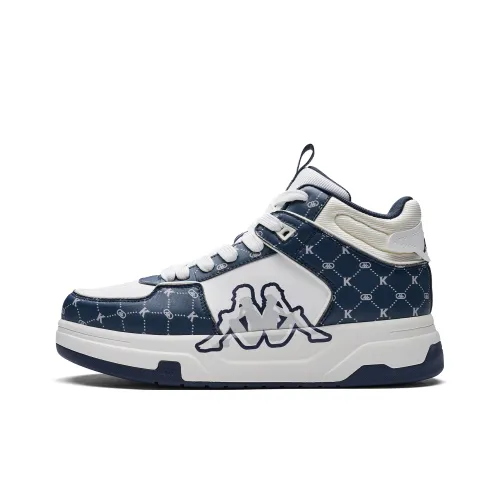 Кроссовки для скейтбординга KAPPA High Top Classic Белый Moon Sea Blue Унисекс