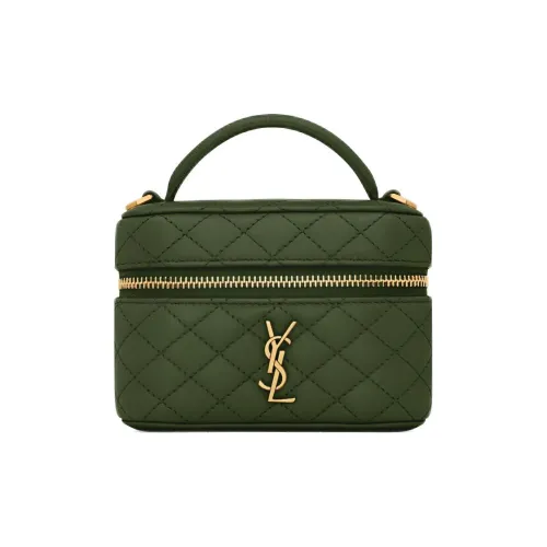 SAINT LAURENT Gaby Овчина Косметичка Мини Женская Оливковый Дерево