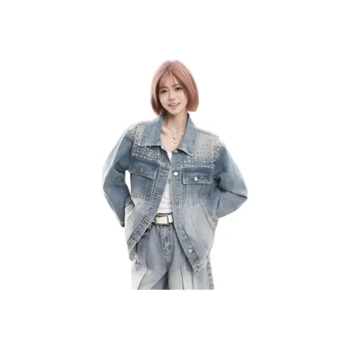 TONYBEAR Плечевые накладки Джинсовая куртка Мужская