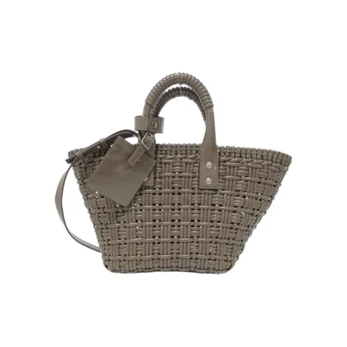 Balenciaga Bistro Эмаль Сумка для покупок Сумка Мини Женская Серебряный Серый